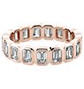 Bezel Emerald Diamond Eternity Ring in 14k Rose Gold (2.46 ct. tw.)