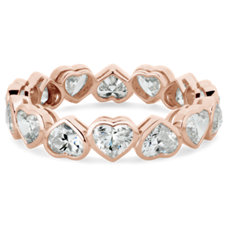 NEW Bezel Heart Diamond Eternity Ring in 14k Rose Gold (2 3/4 ct. tw.)