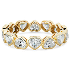 Bezel Heart Diamond Eternity Ring in 14k Yellow Gold (2 3/4 ct. tw.)