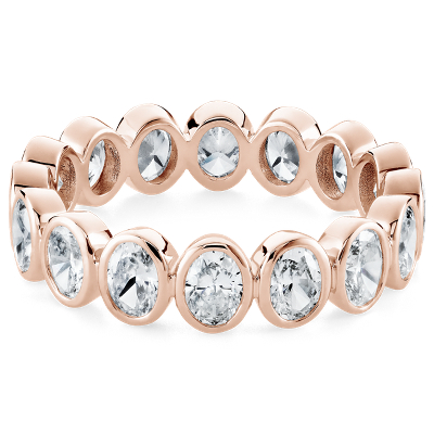 Bezel Oval Eternity Band in 14k Rose Gold (2.10 ct. tw.)