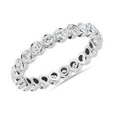 Bezel-Set Diamond Eternity Ring in 14k White Gold (1 ct. tw.)