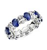 Blue Nile Studio Seamless Sapphire and Diamond Oval-Cut Eternity Band in Platinum- G/VS2 (2 1/2 ct. tw.)