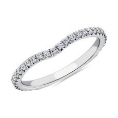 Blue Nile Studio Petite Crown Curved Diamond Ring