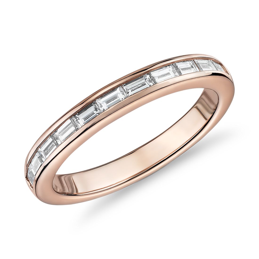 Channel-Set Baguette Diamond Ring in 14k Rose Gold (1/2 ct. tw.)