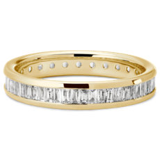 NEW Channel Set Baguette Cut Diamond Eternity Ring in 14k Yellow Gold (0.96 ct. tw.)