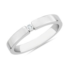 Channel-Set Solitaire Diamond Ring in Platinum (1/20 ct. tw.)