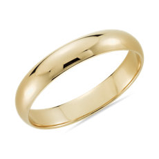 14k 金经典结婚戒指（4 毫米） 