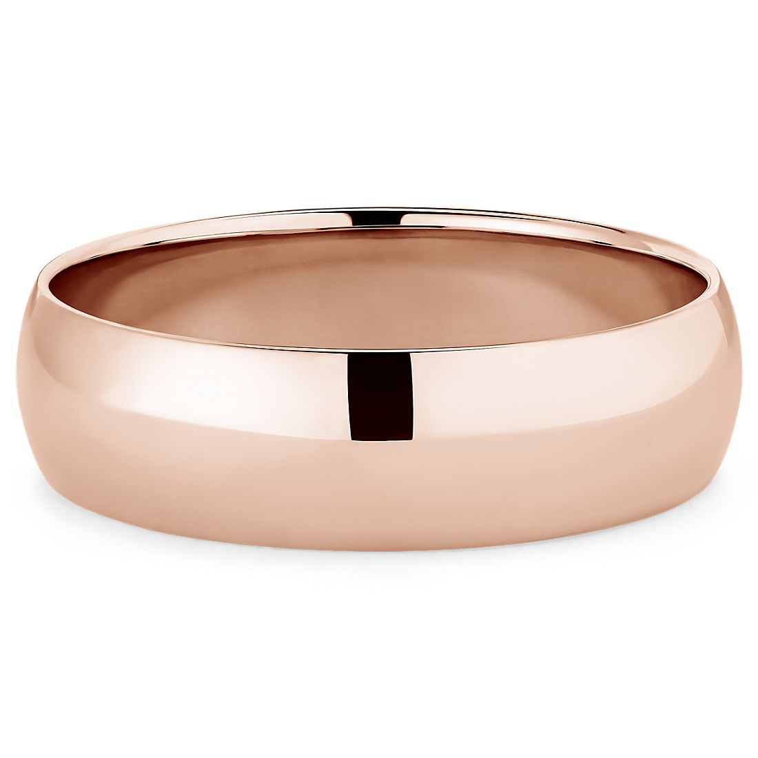 Classic Wedding Ring in 14k Rose Gold (6 mm)