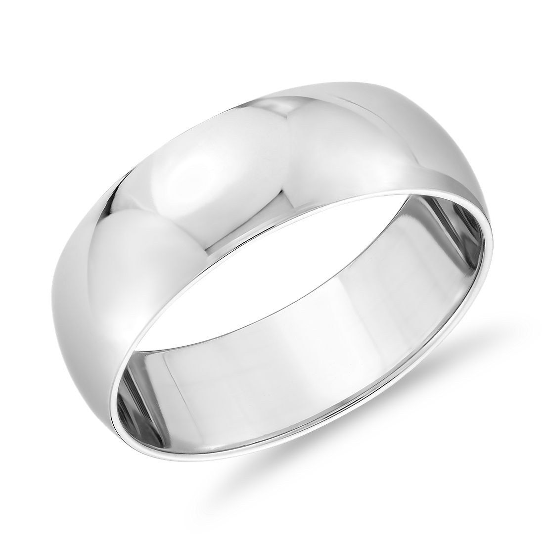 14k 白金经典结婚戒指（7 毫米）