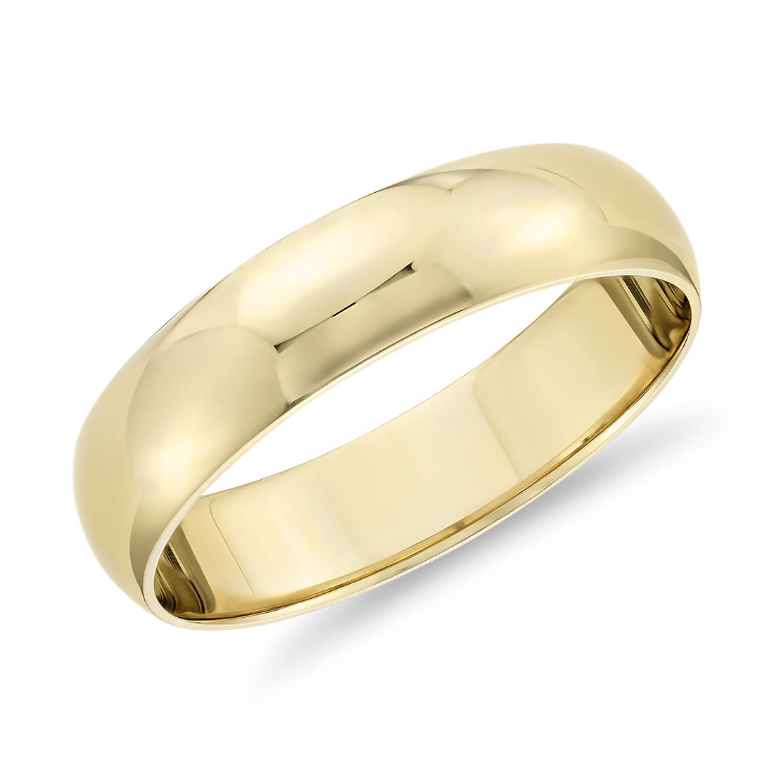 Classic Wedding Ring in 14k Yellow Gold (5 mm)