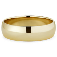 Classic Wedding Ring in 14k Yellow Gold (6 mm)