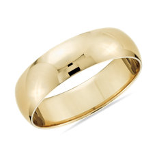 14k 金经典结婚戒指（6 毫米）
