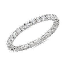 NEW Comfort Fit Round Brilliant Diamond Eternity Ring in 14k White Gold (1 ct. tw.)