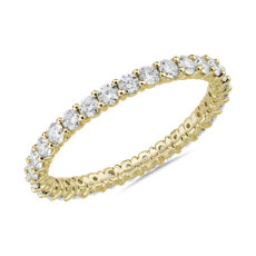 NEW Comfort Fit Round Brilliant Diamond Eternity Ring in 18k Yellow Gold (0.89 ct. tw.)