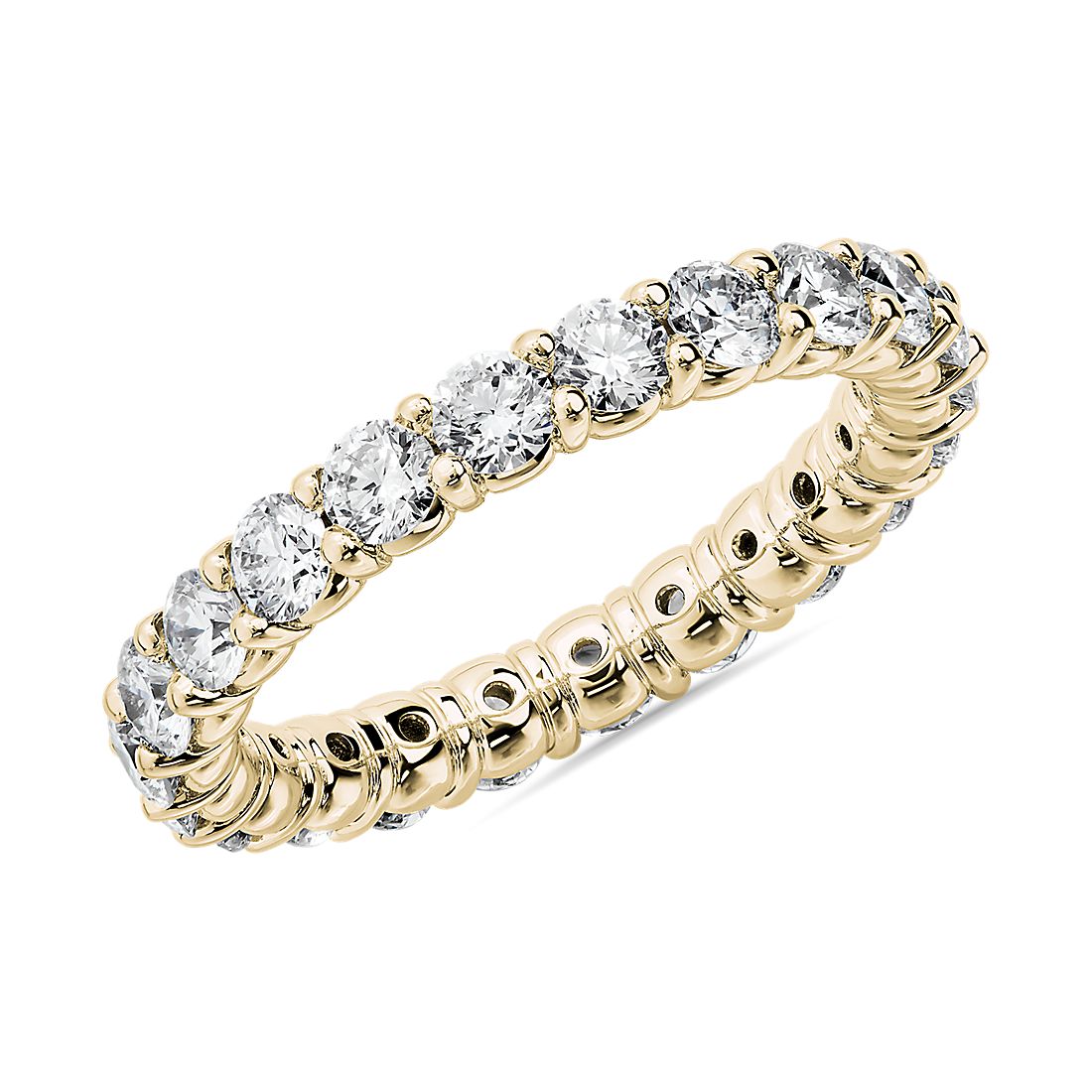 Comfort Fit Round Brilliant Diamond Eternity Ring in 18k Yellow Gold (1.80 ct. tw.)