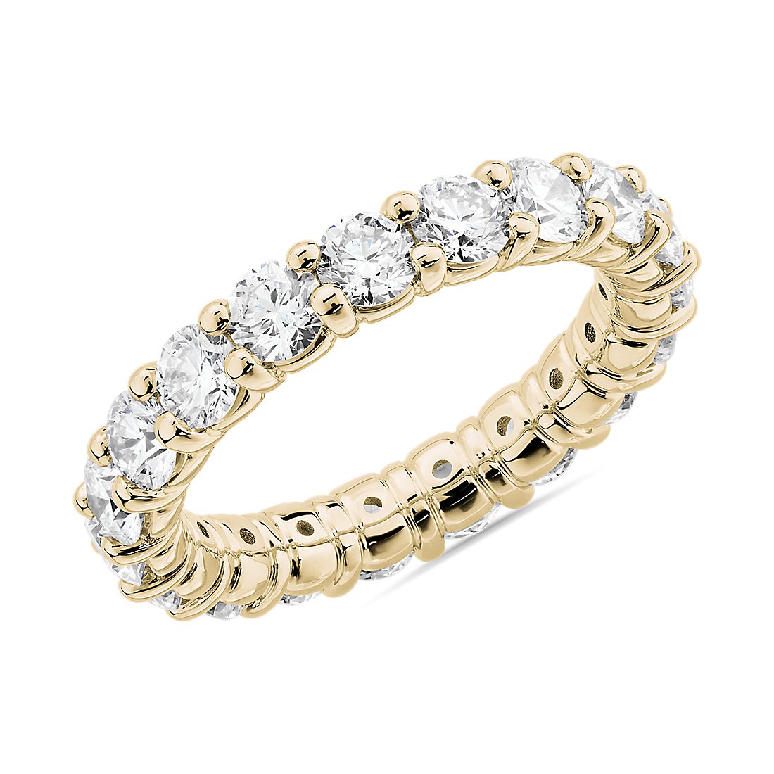 Comfort Fit Round Brilliant Diamond Eternity Ring in 18k Yellow Gold (2.81 ct. tw.)