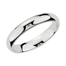 NEW Comfort Fit Wedding Ring in 14k White Gold (4mm)