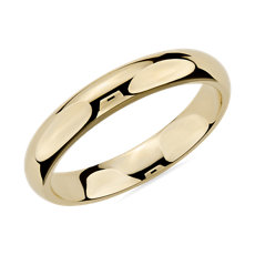 Comfort Fit Wedding Ring in 14k Yellow Gold (4mm)