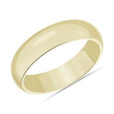 NEW Comfort Fit Wedding Ring in 14k Yellow Gold (6mm)