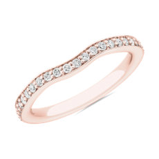 NEW Contour Channel Matching Diamond Wedding Ring in 14k Rose Gold (.24 ct. tw.)