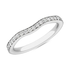 NEW Contour Channel Matching Diamond Wedding Ring in 14k White Gold (.24 ct. tw.)
