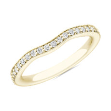 NEW Contour Channel Matching Diamond Wedding Ring in 14k Yellow Gold (.24 ct. tw.)
