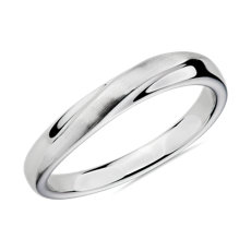 Arch Male Ring in 18k White Gold (3mm)