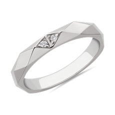 NEW Rhombus Diamond Female Ring in 18k White Gold
