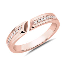 NEW Trapezoid Diamond Female Ring in 18k Rose Gold (1/12 ct. tw.)
