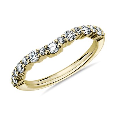Crescendo Curved Diamond Wedding Ring in 14k Yellow Gold (0.46 ct. tw.)
