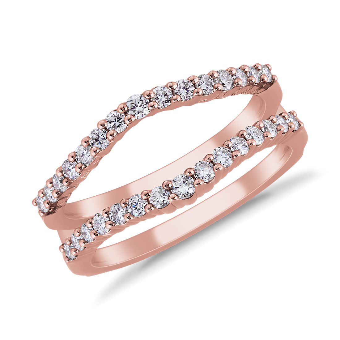 Curved Pavé Diamond Ring Insert in 14k Rose Gold (1/2 ct. tw.)