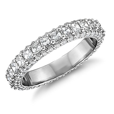 Bella Vaughan for Blue Nile Grandeur Asscher-Cut Diamond Ring in Platinum