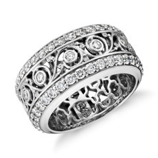 Bella Vaughan for Blue Nile Lace Diamond Eternity Ring in 18k White Gold