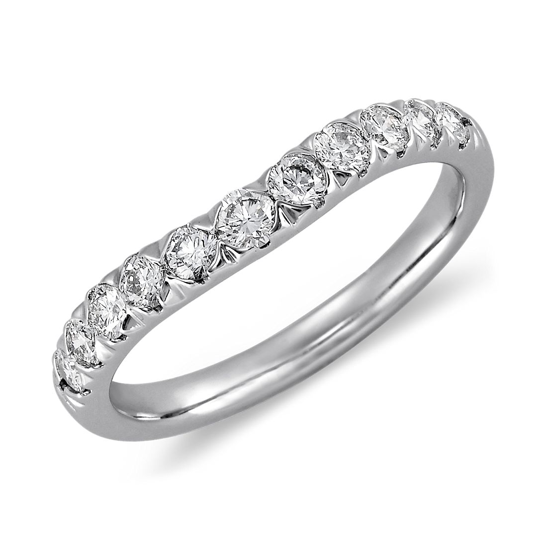 Elegant Slim Paved Diamond Sapphire Silver Gold Filled Lady Women Wedding Rings 