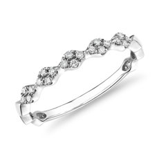 Diamond Zig-Zag Stackable Fashion Ring in 14k White Gold (0.14 ct. tw.)