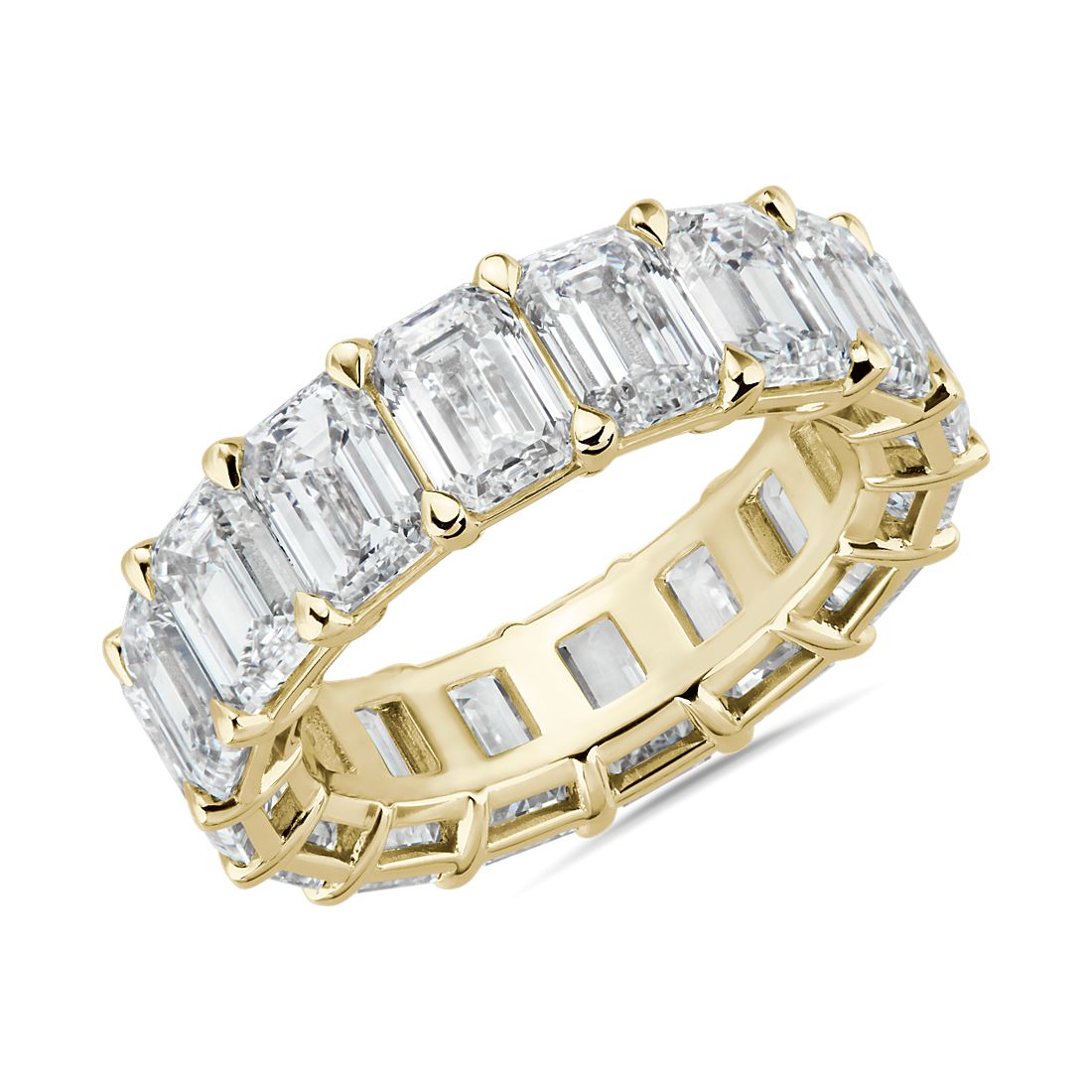 Emerald Cut Diamond Eternity Ring in 18k Yellow Gold (11.0 ct. tw.)