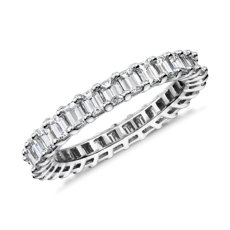 NEW Emerald Cut Diamond Eternity Ring in 18k White Gold (1.92 ct. tw.)