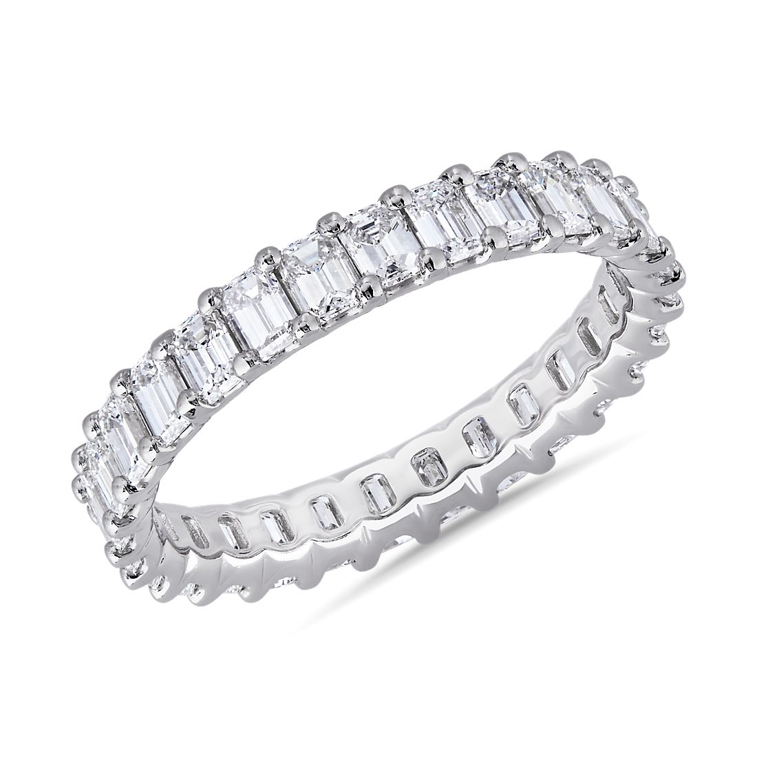 Emerald Shape Diamond Eternity Ring in Platinum (2 ct. tw.)