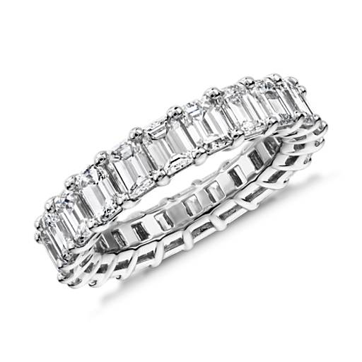 Emerald Cut Diamond Eternity Ring in Platinum (5.0 ct. tw.) | Blue Nile