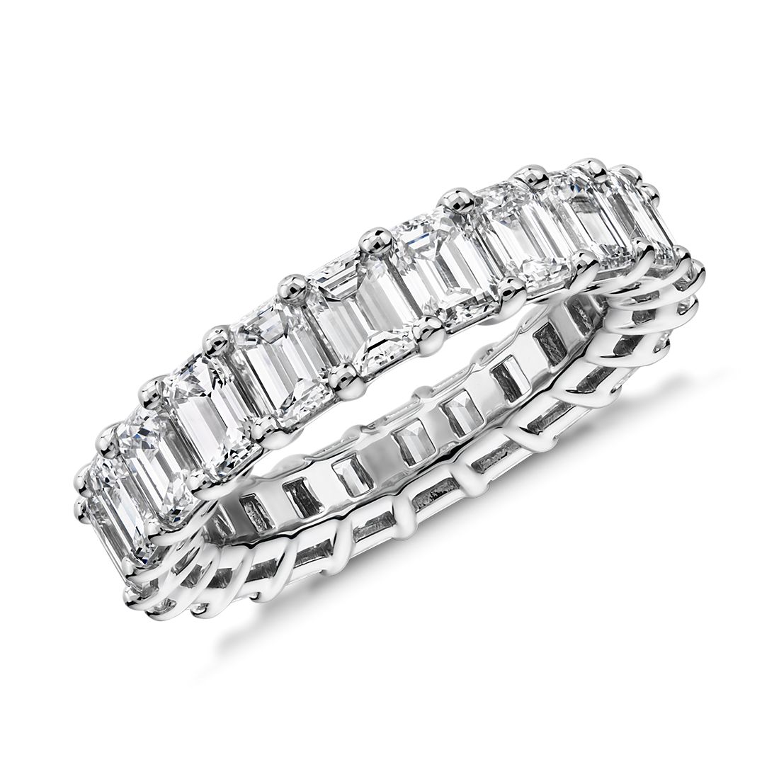 Emerald Shape Diamond Eternity Ring in Platinum (5.0 ct. tw.)