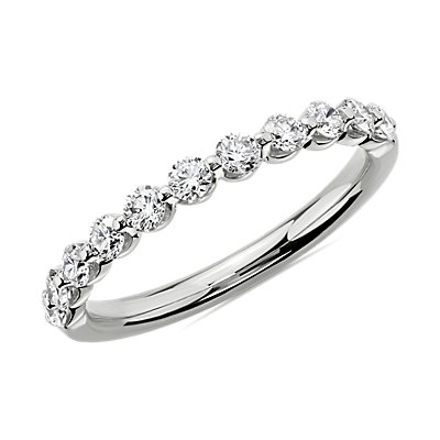 Floating Diamond Wedding Ring in 14k White Gold (0.49 ct. tw.)