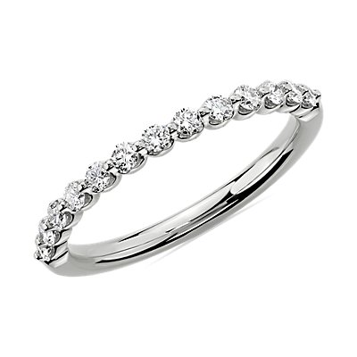Floating Diamond Wedding Ring in 14k White Gold (0.30 ct. tw.)