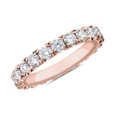 NEW French Pavé Diamond Eternity Band in 14k Rose Gold (1 1/2 ct. tw.)