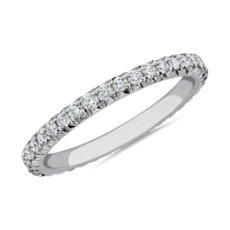 French Pavé Diamond Eternity Ring in 14k White Gold (0.45 ct. tw.)