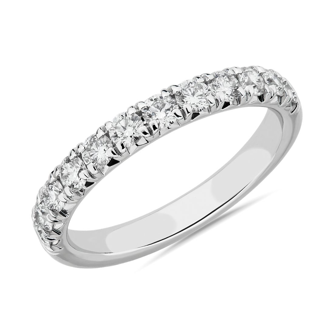 French Pavé Diamond Ring in 14k White Gold (3/4 ct. tw.)