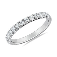 French Pavé Diamond Ring in 18k White Gold (1/2 ct.tw)