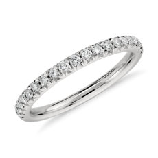 French Pavé Diamond Ring in Platinum (1/4 ct. tw.)