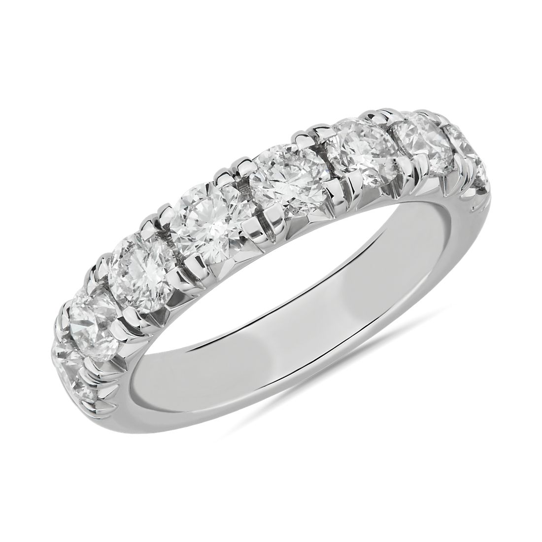 French Pavé Diamond Ring in Platinum (1.96 ct. tw.)