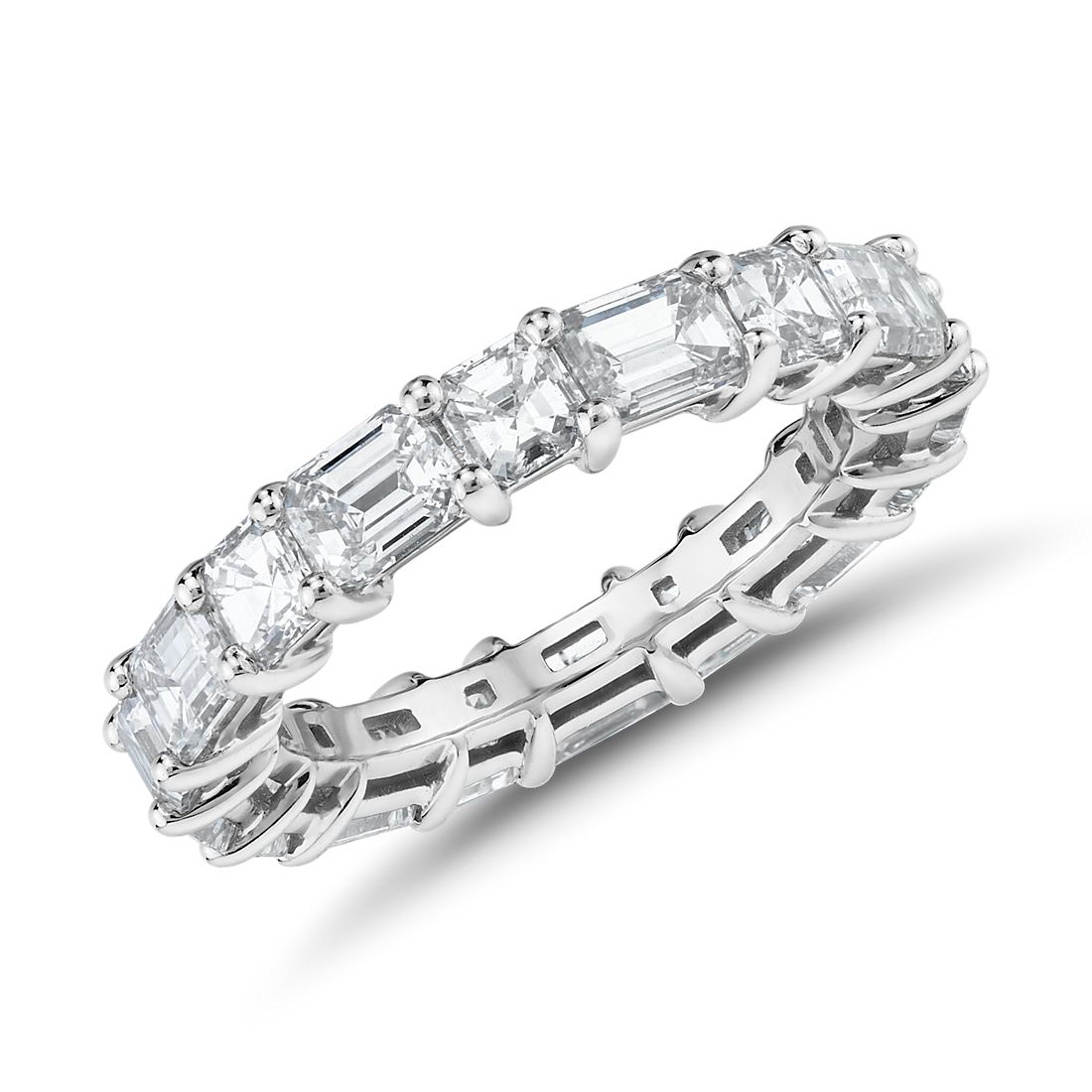 The Gallery Collection™ Emerald-Cut and Asscher-Cut Diamond Eternity Ring in Platinum (4 ct. tw.)