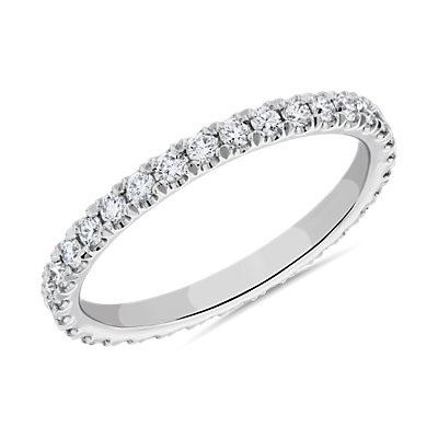 The Gallery Collection Pavé Diamond Eternity Ring in Platinum